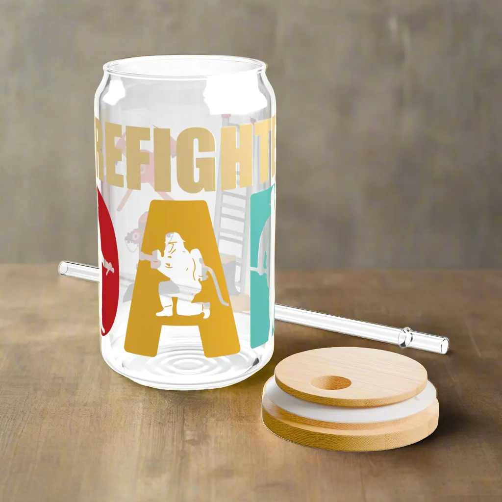 Firefighter Dad | Sipper Glass, 16oz