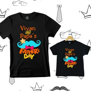 First Father's Day Customized Father & Son and Father & Daughter Combo T-Shirts