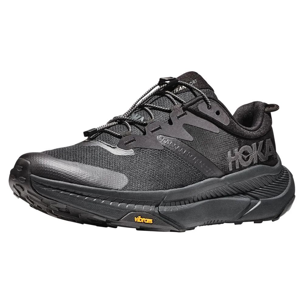 Hoka 1123153-BBLC Men's Transport Hiking Shoes, Black/Black, Size 9.5