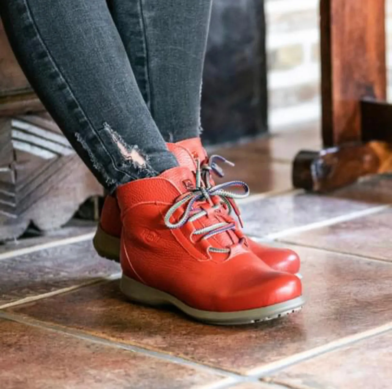 Jose Saenz - 2082 Red Ankle Boots