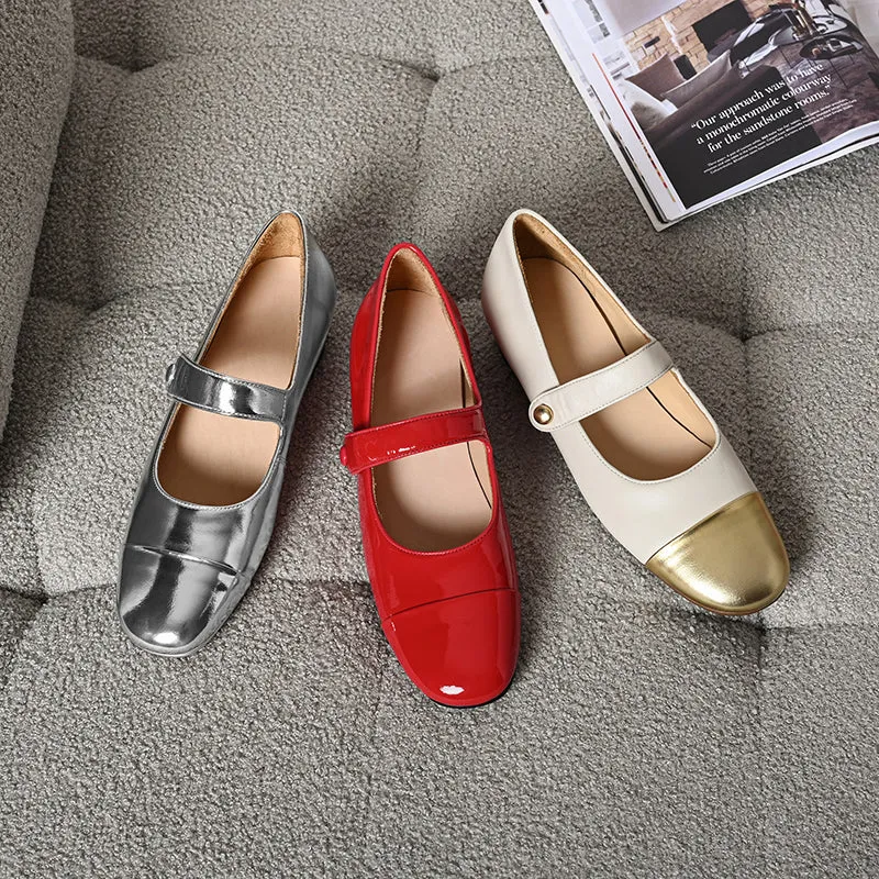 Kaia Cap Toe Flat Mary Janes