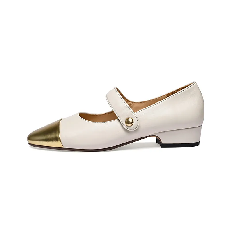 Kaia Cap Toe Flat Mary Janes
