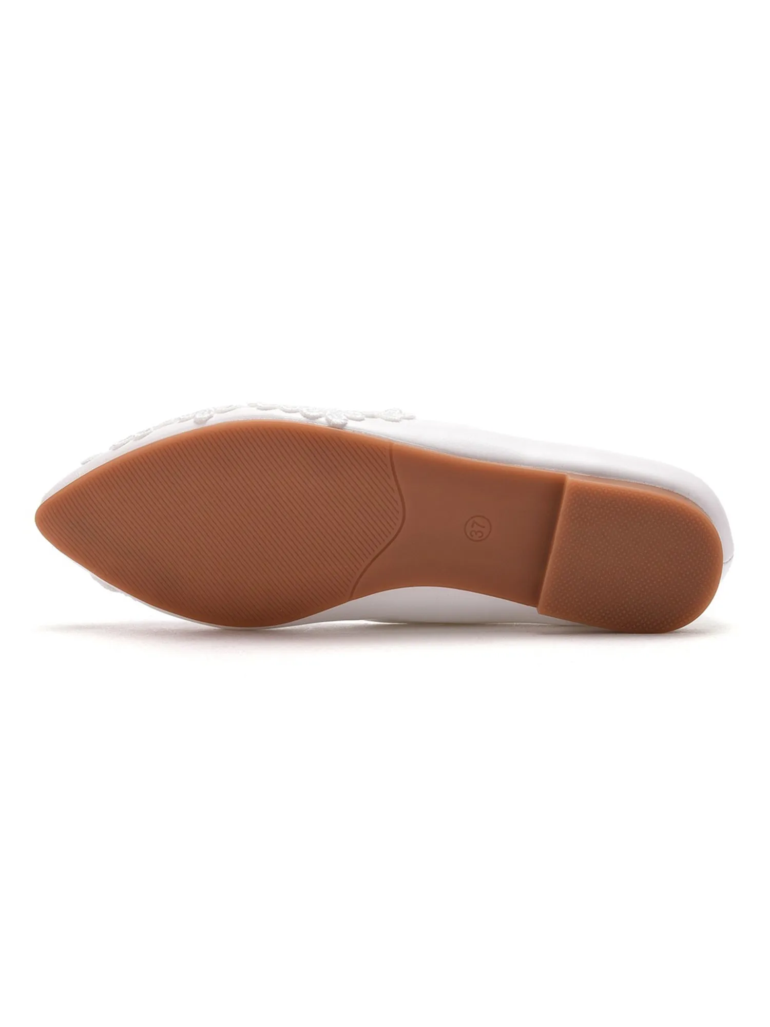 Lace Flat Heel Pointed Toe Wedding Flats Bridal Shoes