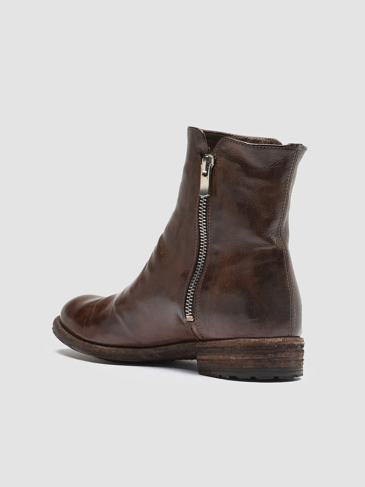 LEXIKON 097 - Brown Leather and Shearling Ankle Boots