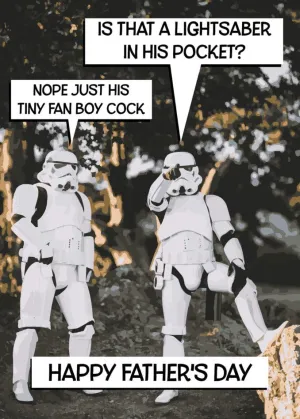Lightsaber Funny Father's Day Card