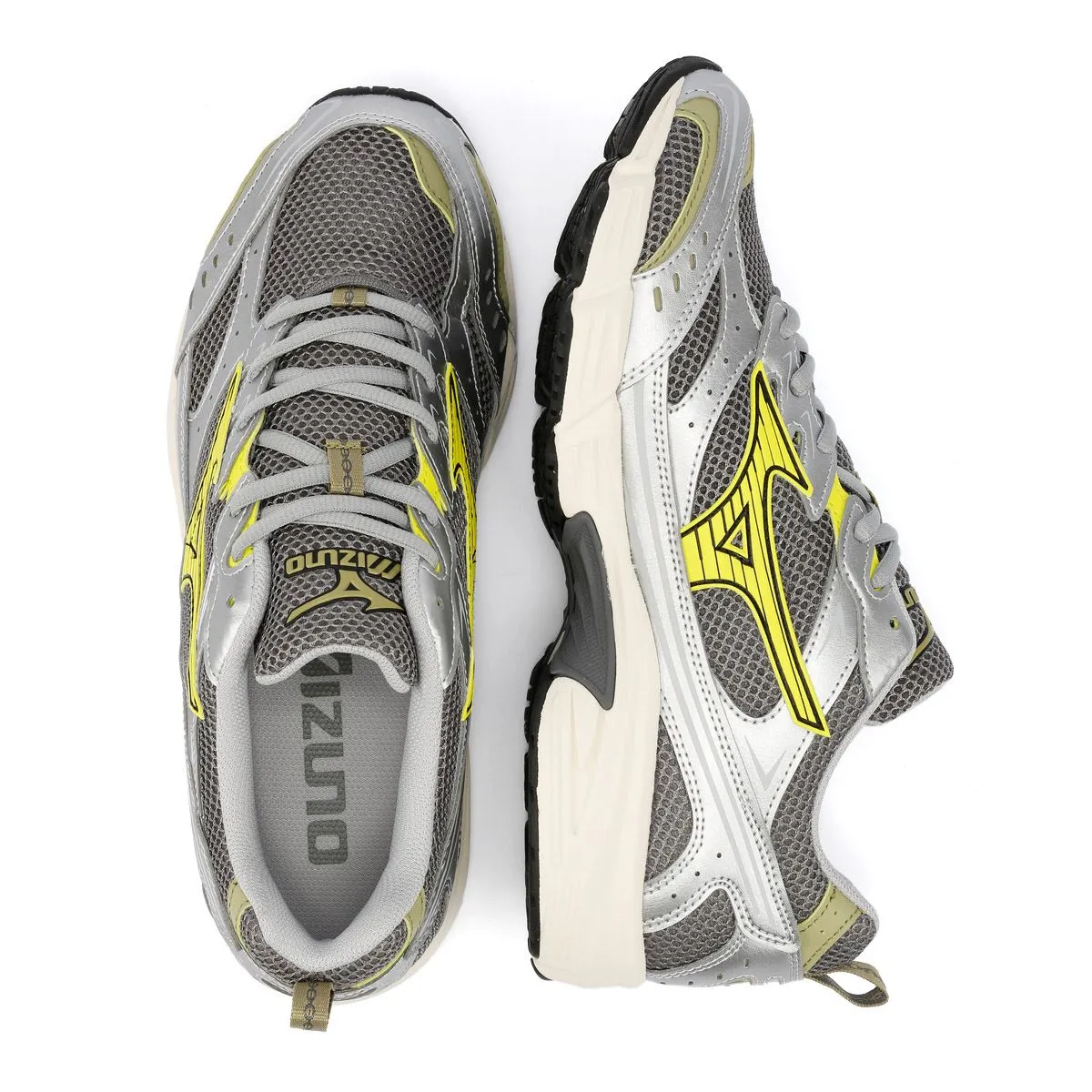 Mizuno MXR Casusal Silver/Yellow Trainers
