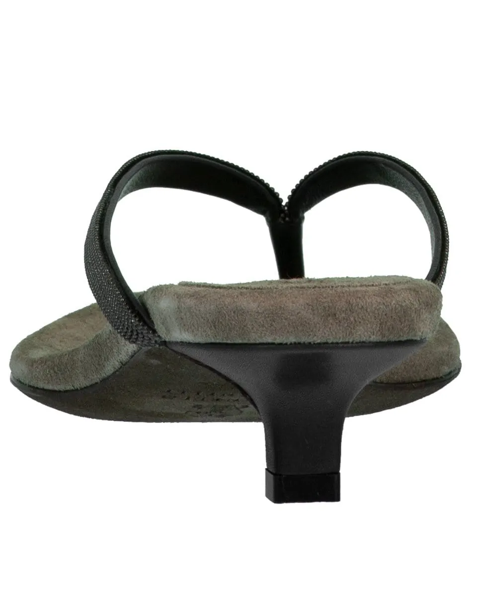 Monili Thong Kitten Heel