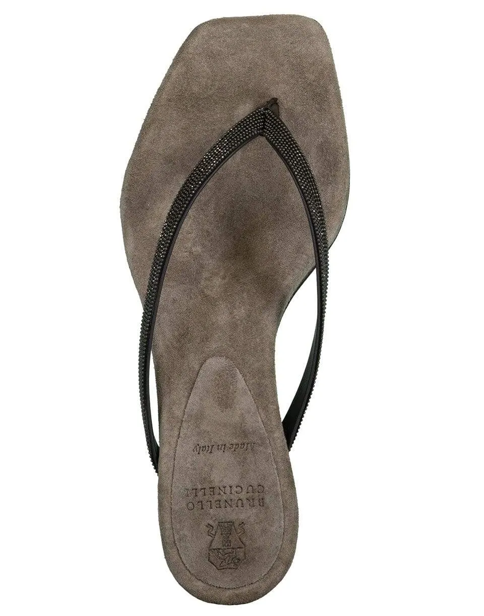 Monili Thong Kitten Heel