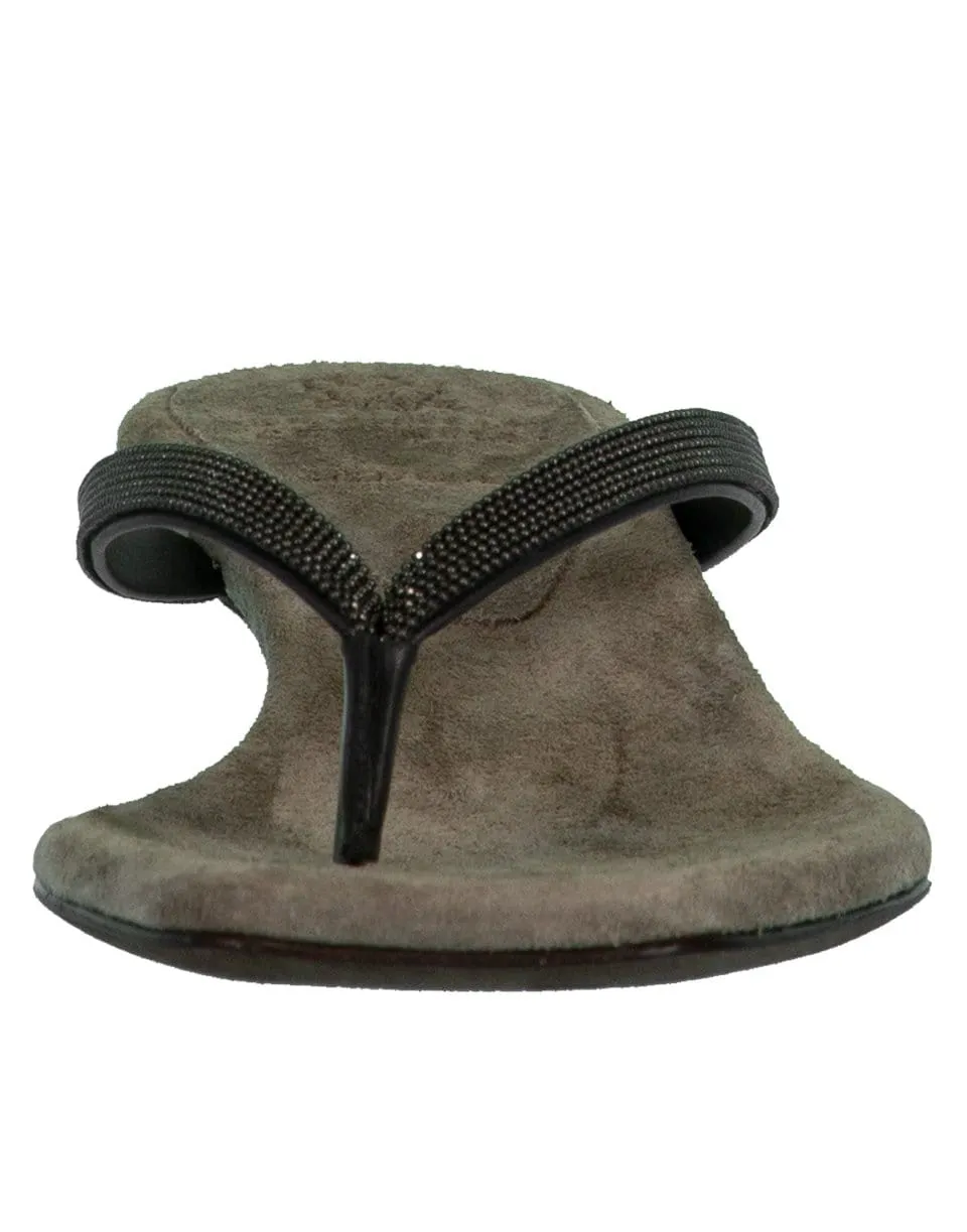 Monili Thong Kitten Heel