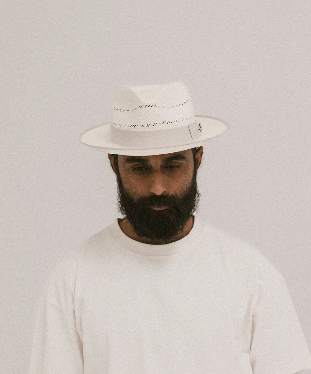 MONTAUK STRAW FEDORA HAT