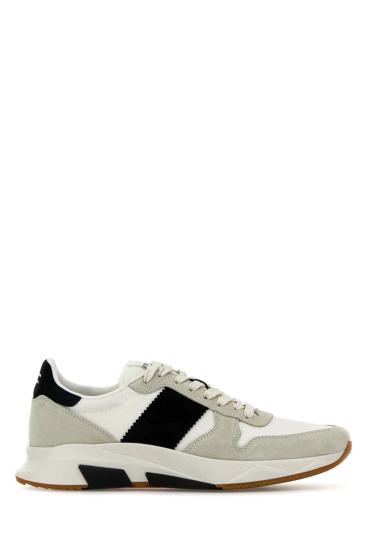 Multicolor mesh and suede sneakers