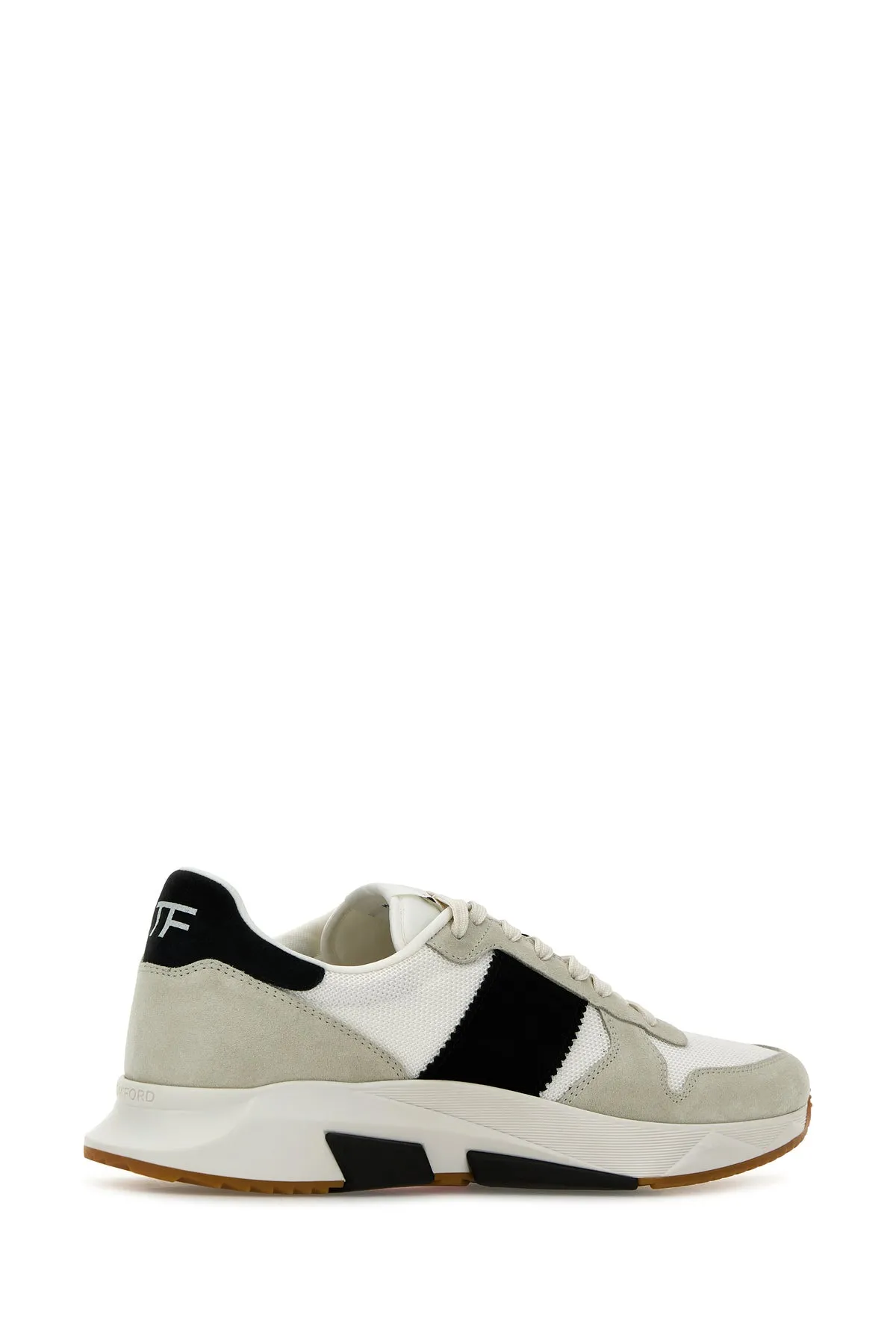 Multicolor mesh and suede sneakers