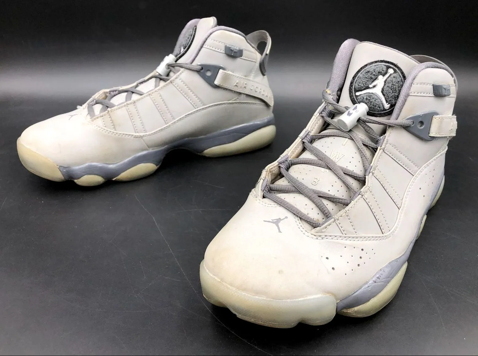 Nike Air Jordan 6 Rings '3M' Men's Grey Basketball Sneakers - Size 8.5 ( COA)