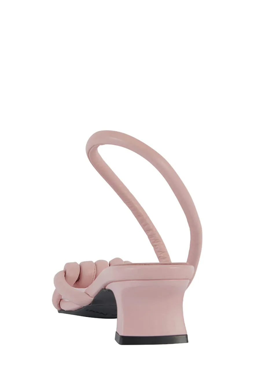NOODLE KNOT KITTEN HEELS