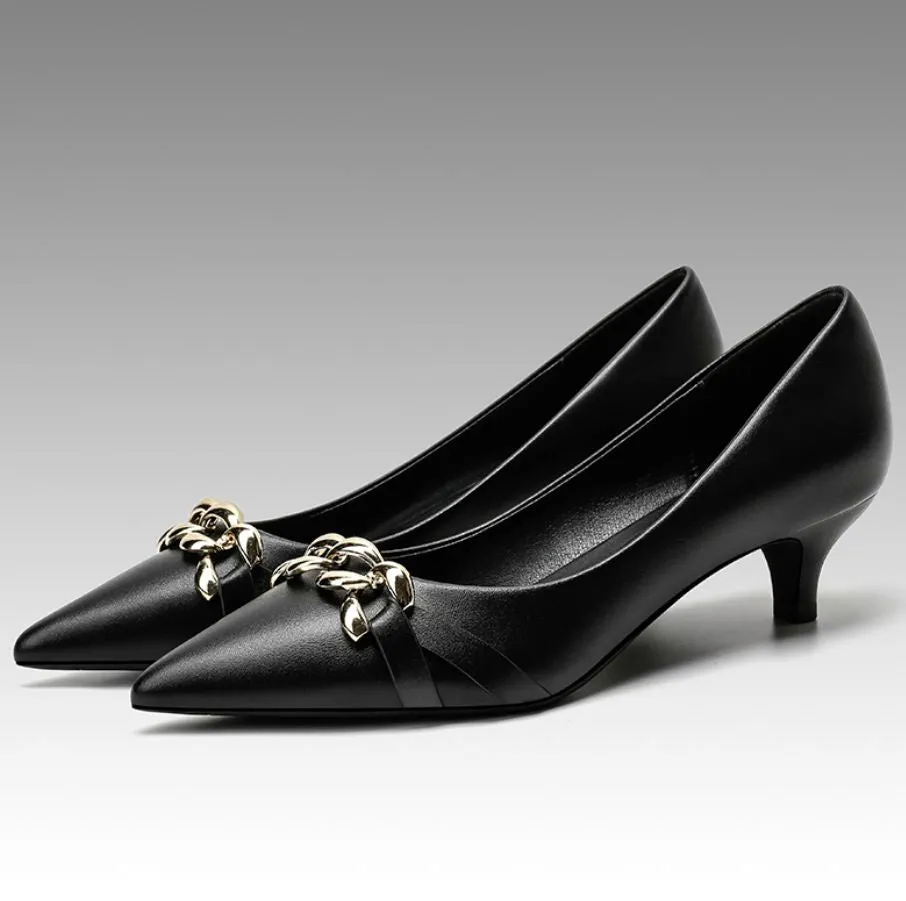 Petite Pointy Kitten Heel Pumps GS77