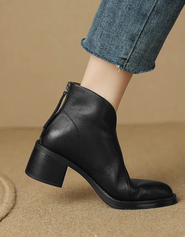 Pointed Toe Chunky Heel Chelsea Boots