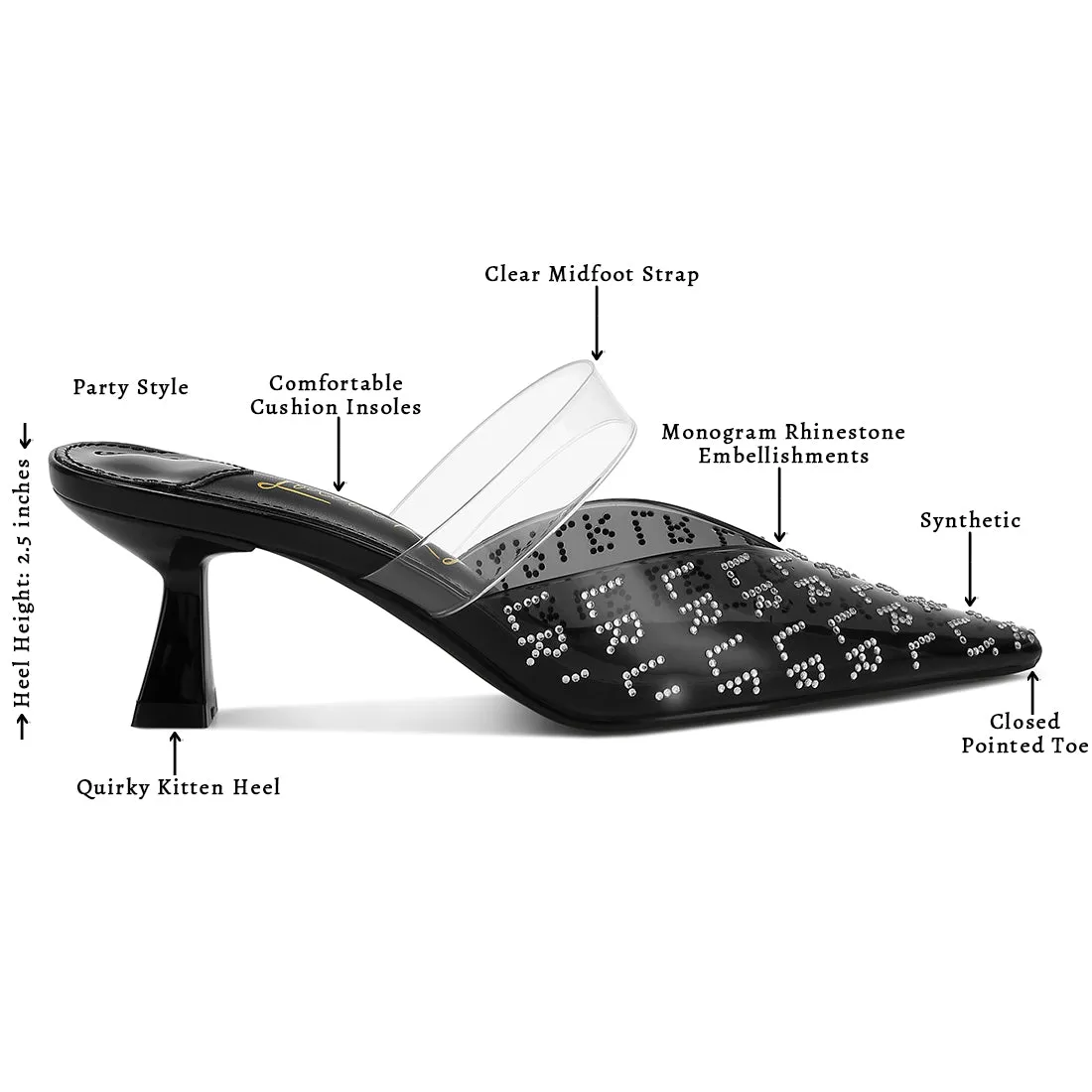 Pointed Toe Kitten Heels