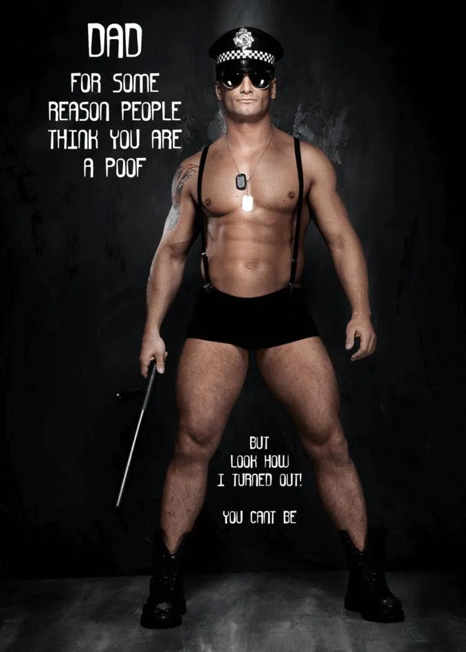 Poof Rude Father's Day Card