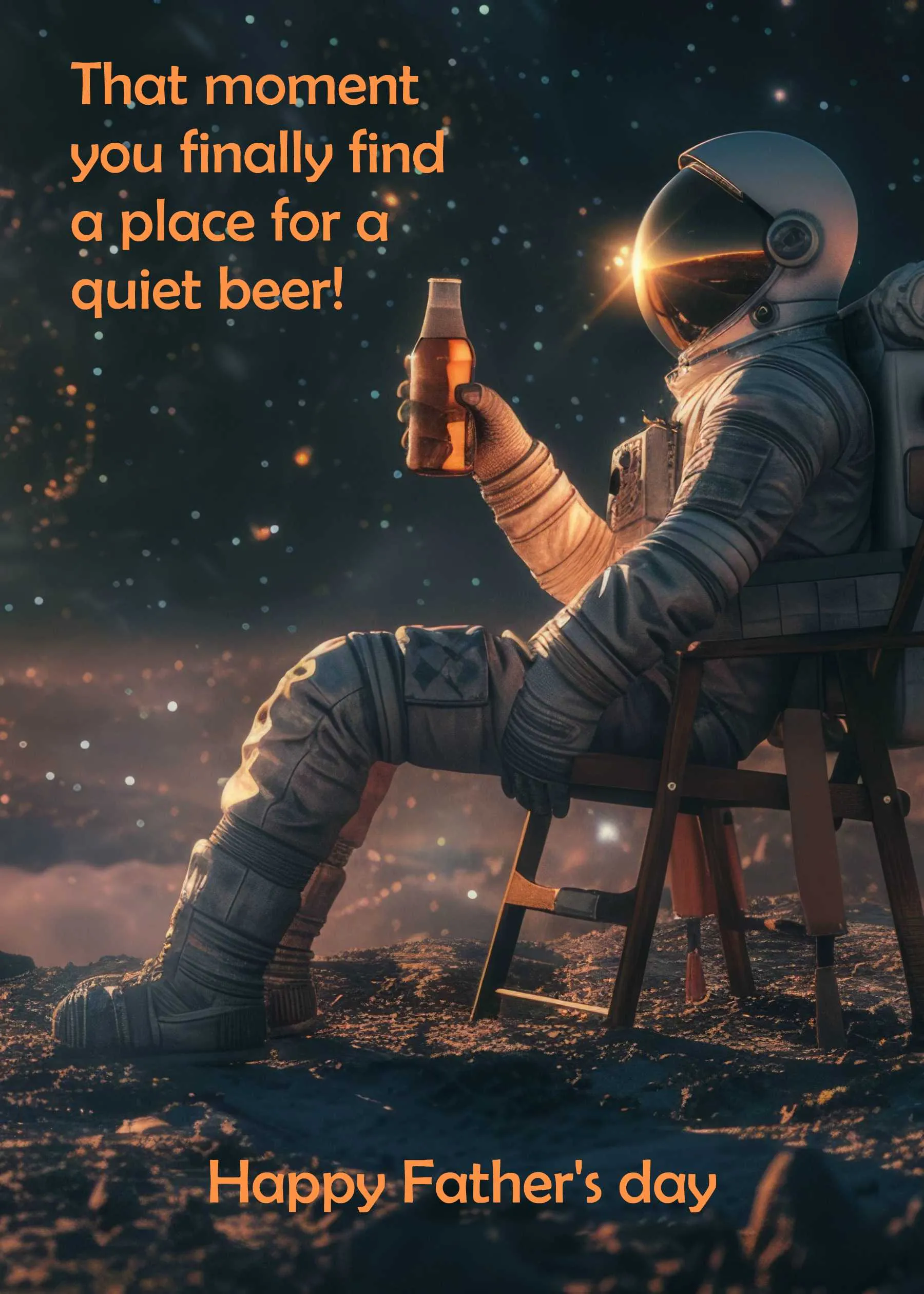 Quiet Beer Funny Fathers Day Card