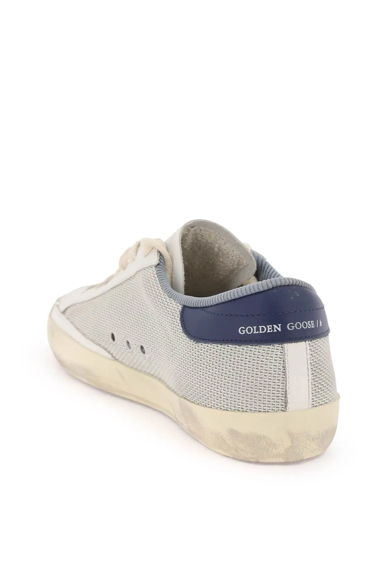 "super-star sneakers in mesh and leather