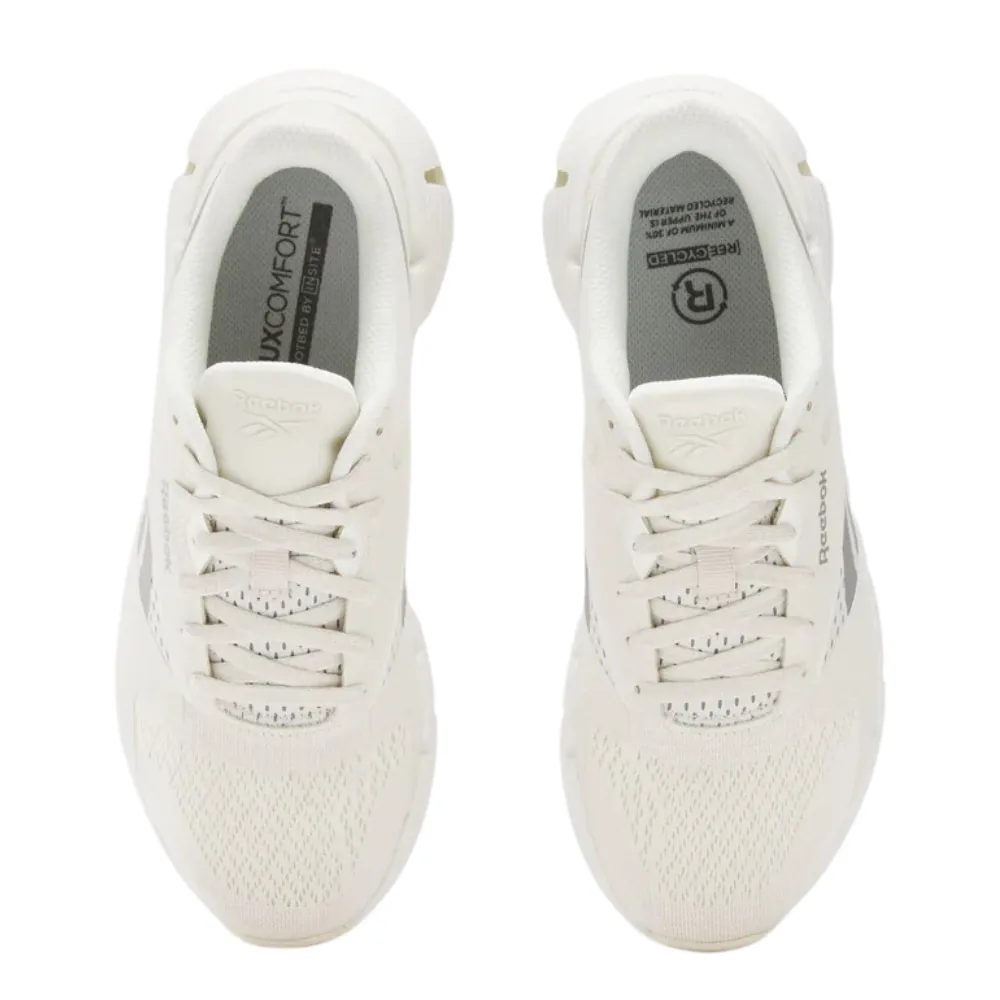 Reebok Women's Zig Dynamica 5 in Alabaster/Chalk/Grey 3