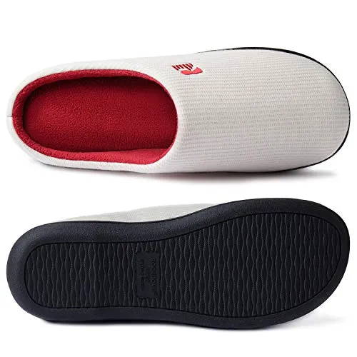 RockDove Men's Original Two-Tone Memory Foam Slipper, Size 11-12 US Men, Cardinal