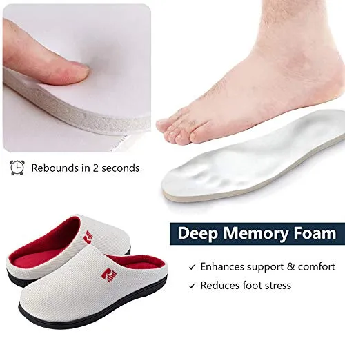 RockDove Men's Original Two-Tone Memory Foam Slipper, Size 11-12 US Men, Cardinal