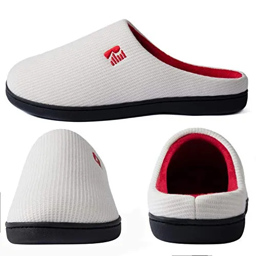 RockDove Men's Original Two-Tone Memory Foam Slipper, Size 11-12 US Men, Cardinal