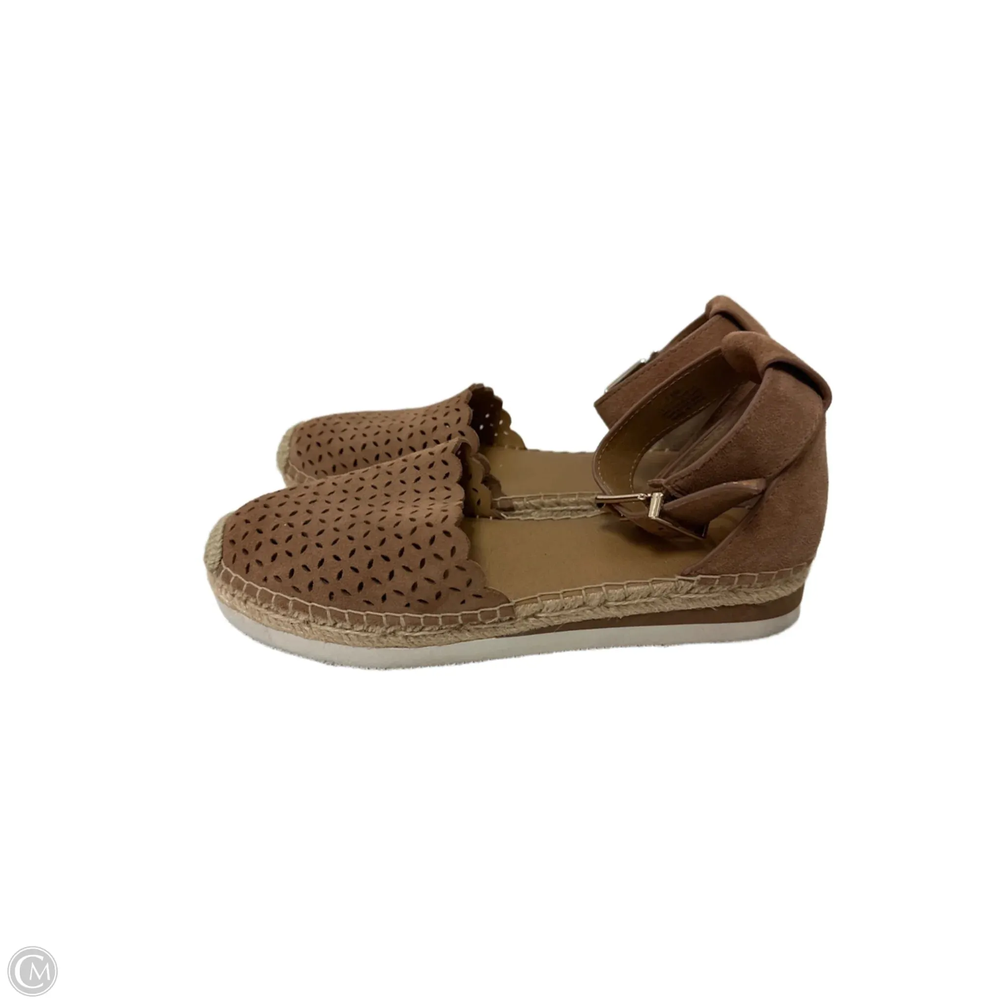 Sandals Heels Kitten By Clothes Mentor In Taupe, Size: 8