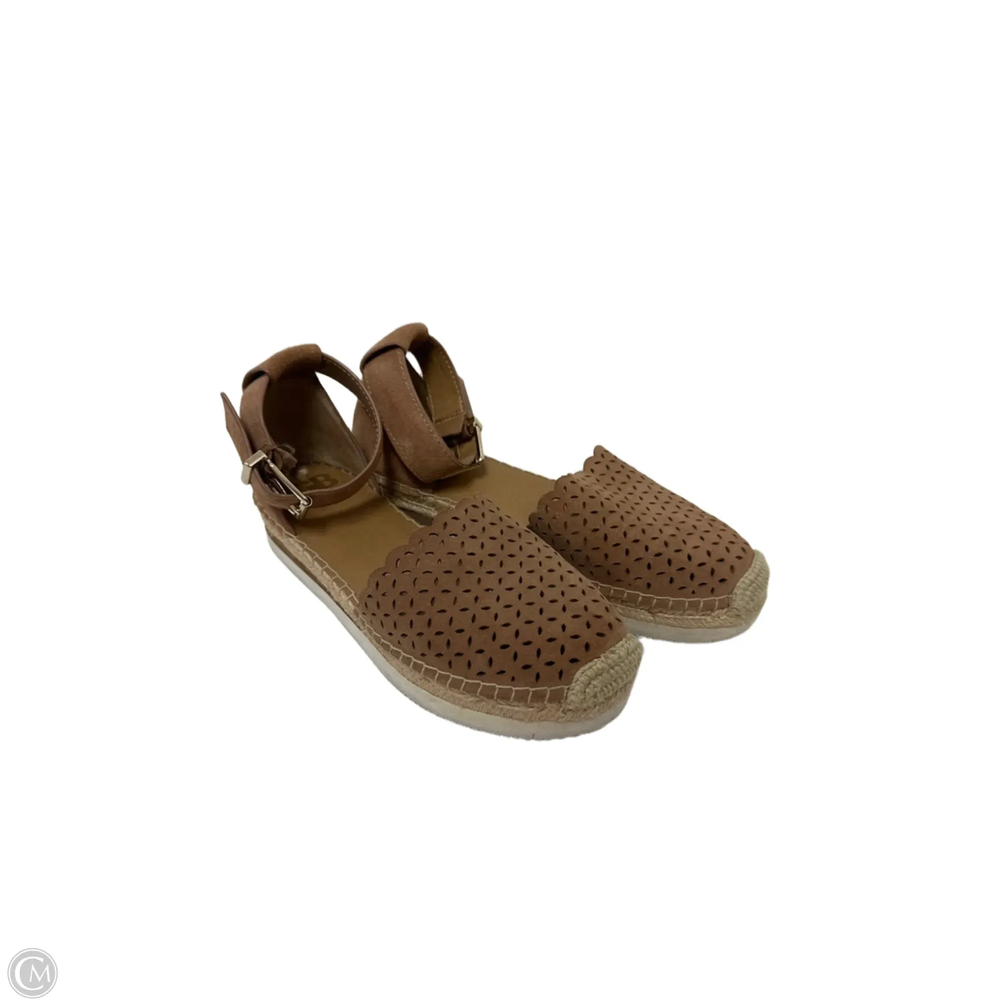Sandals Heels Kitten By Clothes Mentor In Taupe, Size: 8