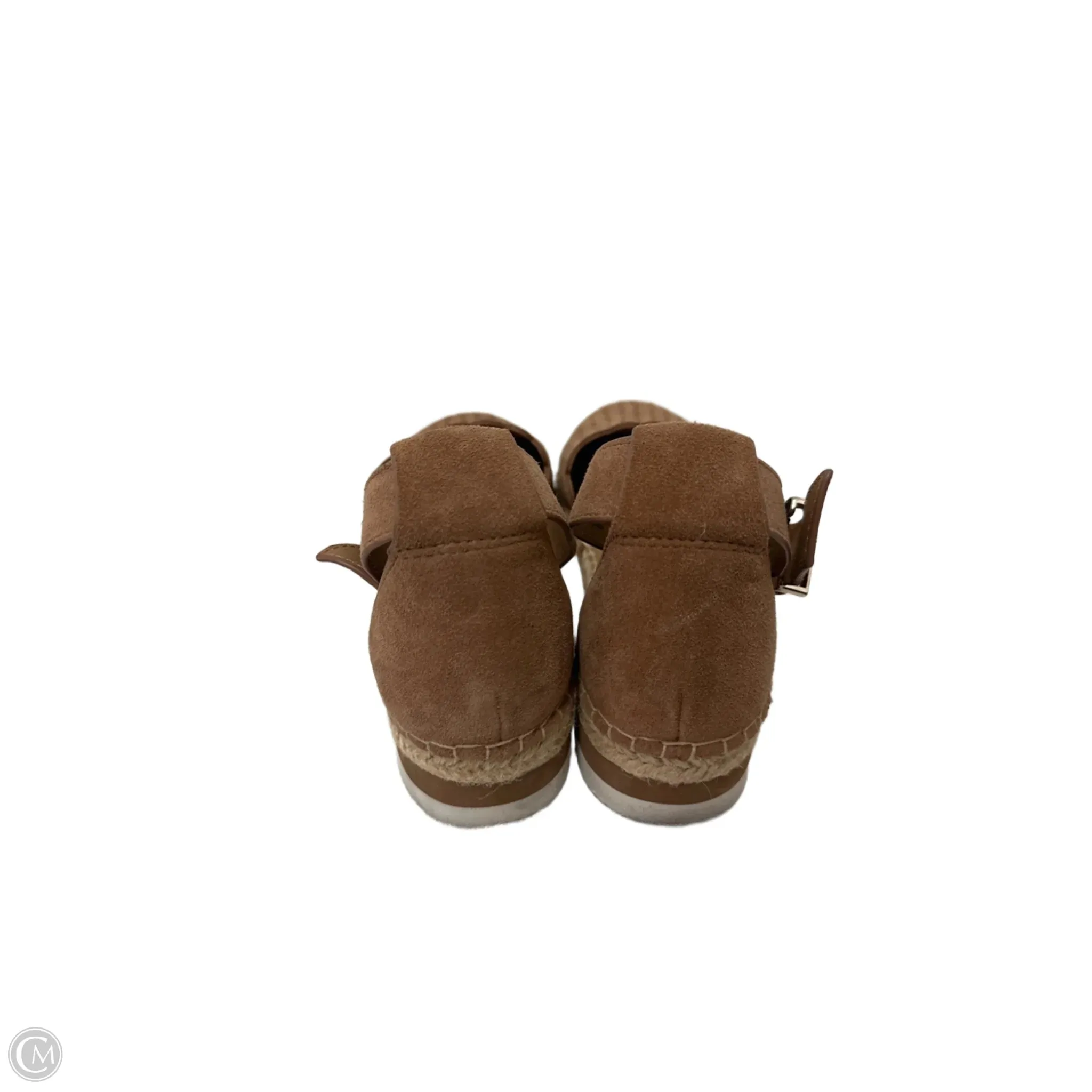 Sandals Heels Kitten By Clothes Mentor In Taupe, Size: 8