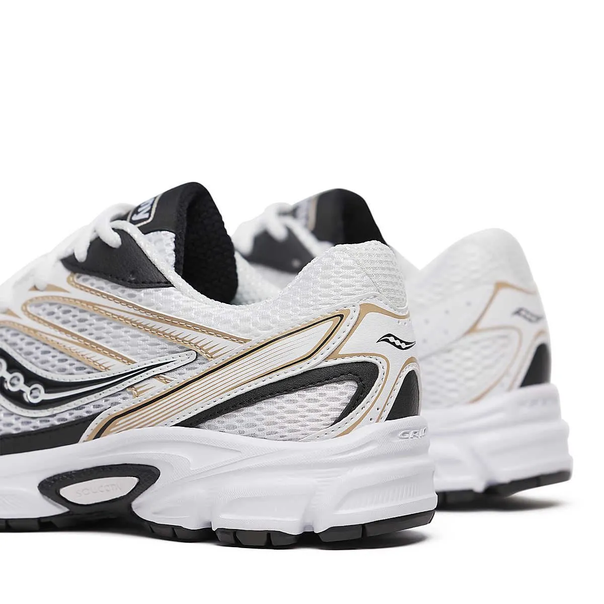 Saucony Millennium White/Gold/Black Trainers