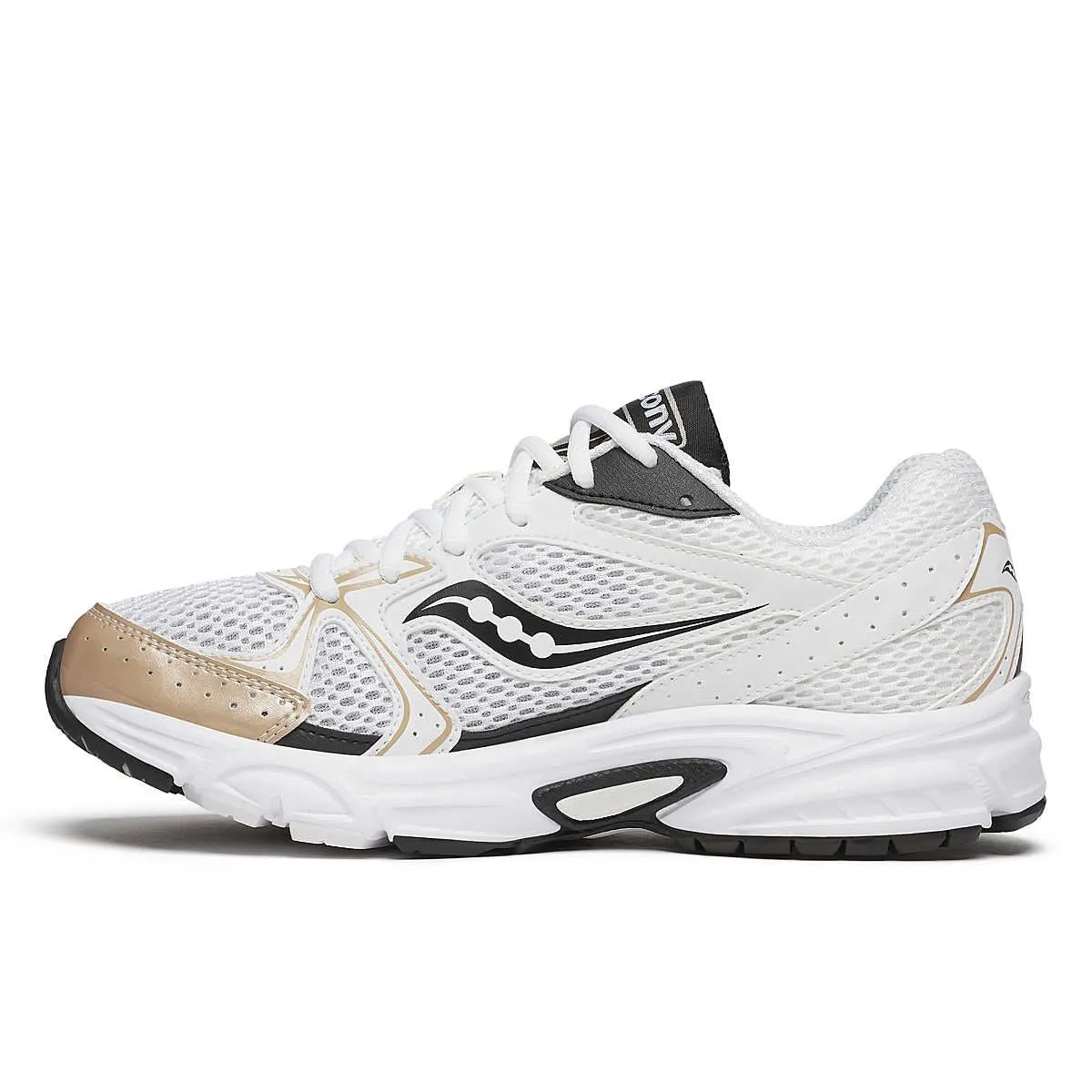 Saucony Millennium White/Gold/Black Trainers