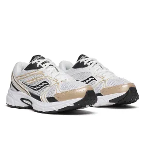 Saucony Millennium White/Gold/Black Trainers