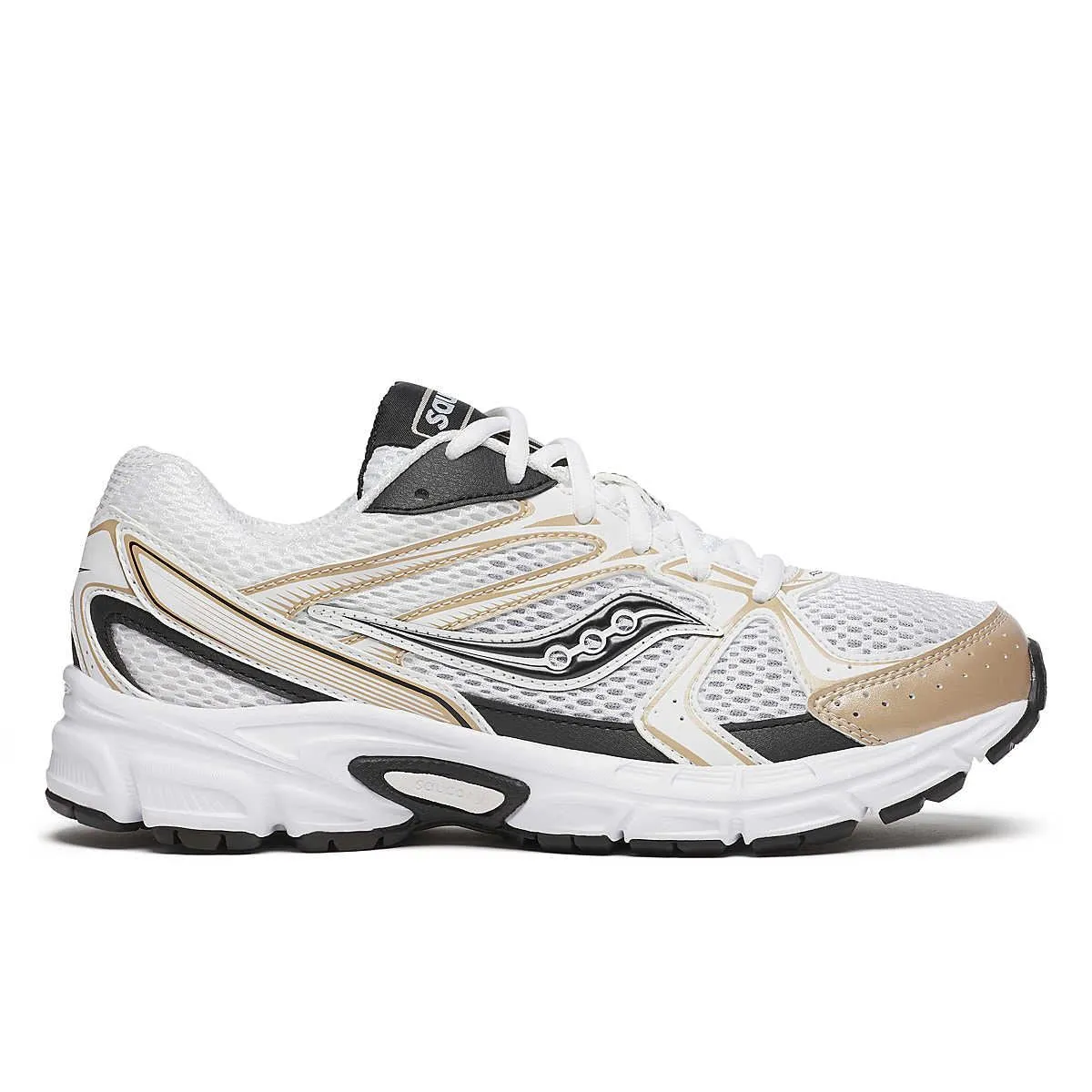 Saucony Millennium White/Gold/Black Trainers