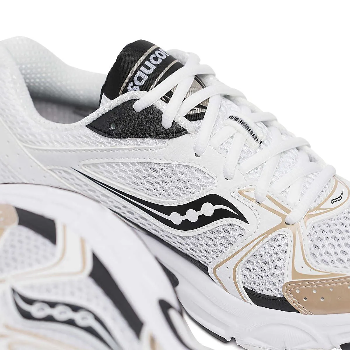 Saucony Millennium White/Gold/Black Trainers