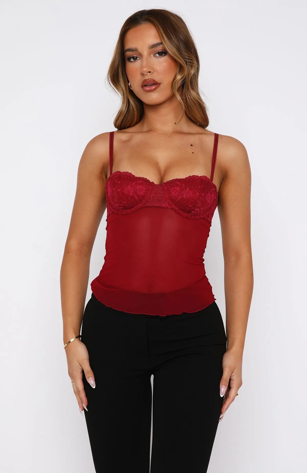 She Moves Bustier Wine