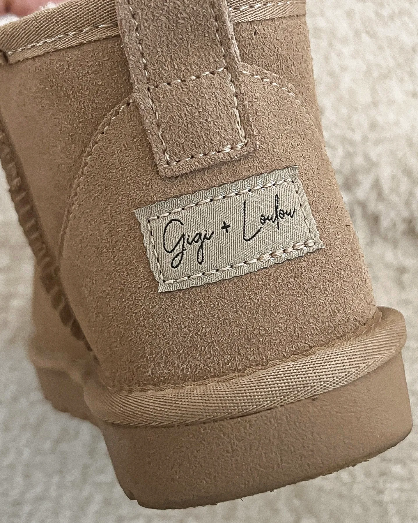 Shearling Boots in Beige