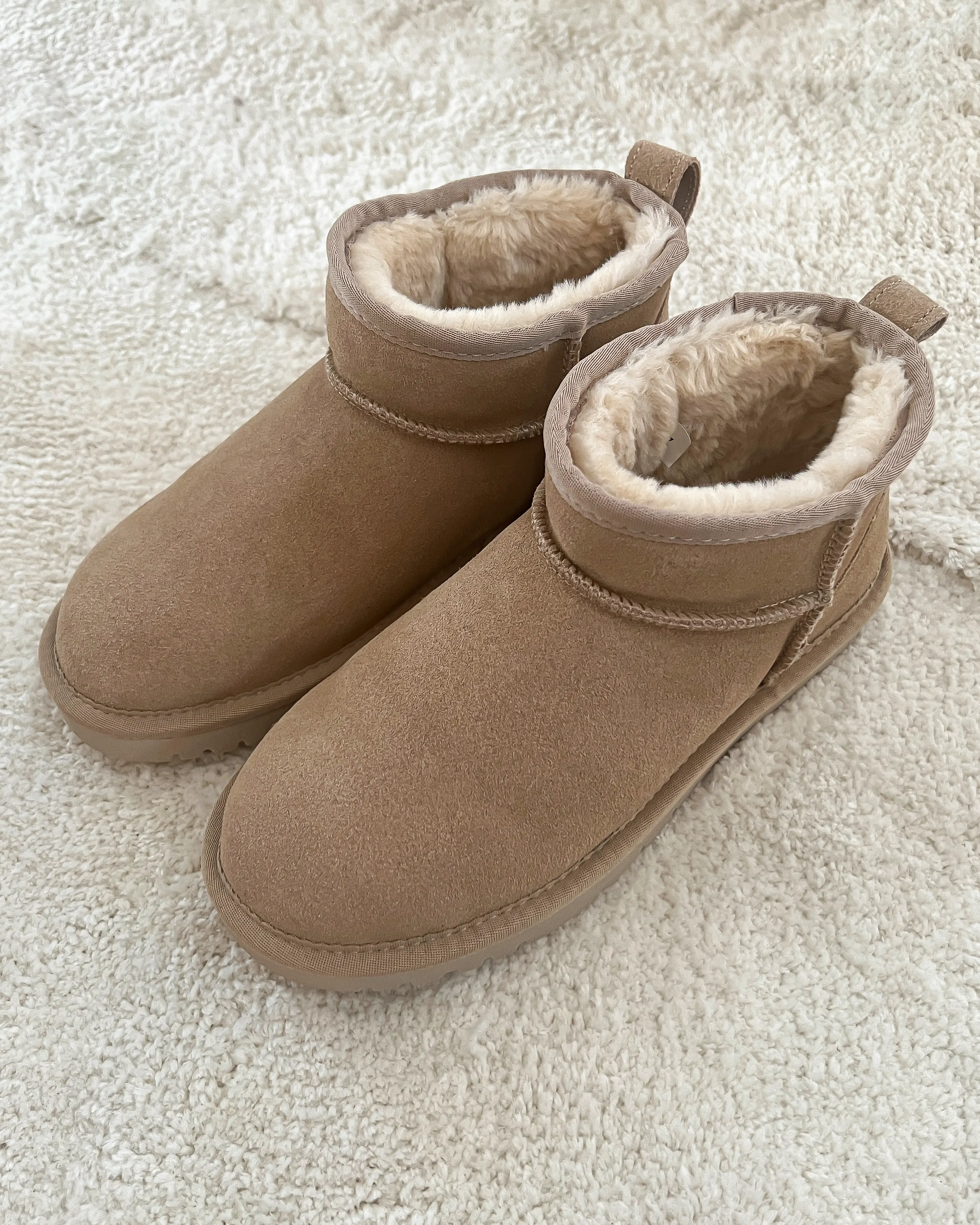 Shearling Boots in Beige