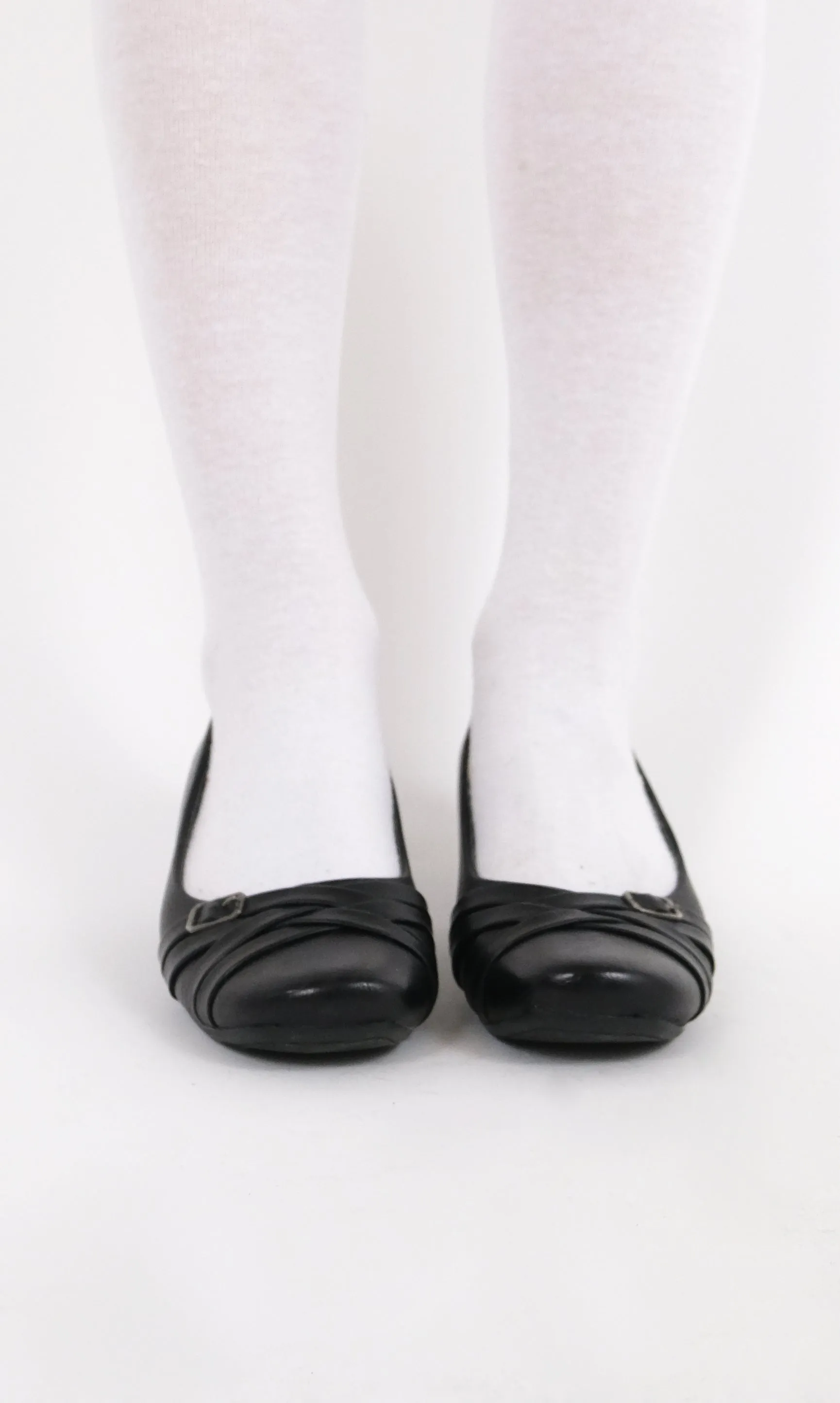 Size 6 Black Buckle Kitten Heel