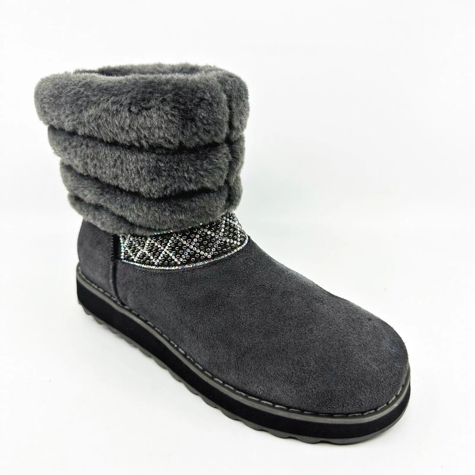 Skechers Keepsakes 2.0 Casual Day Charcoal Womens Size 5 Winter Comfort Boots