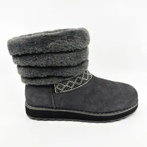 Skechers Keepsakes 2.0 Casual Day Charcoal Womens Size 5 Winter Comfort Boots