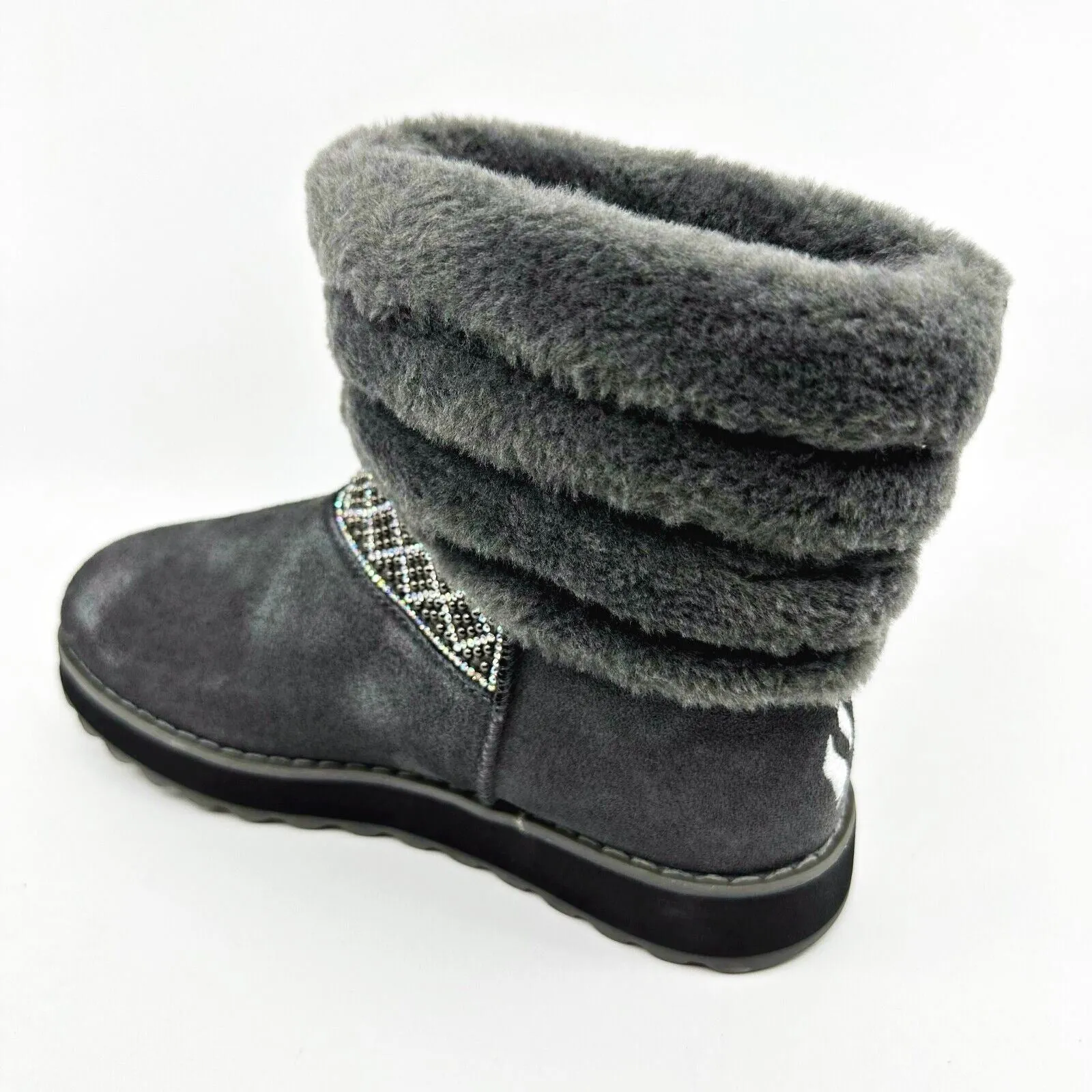Skechers Keepsakes 2.0 Casual Day Charcoal Womens Size 5 Winter Comfort Boots