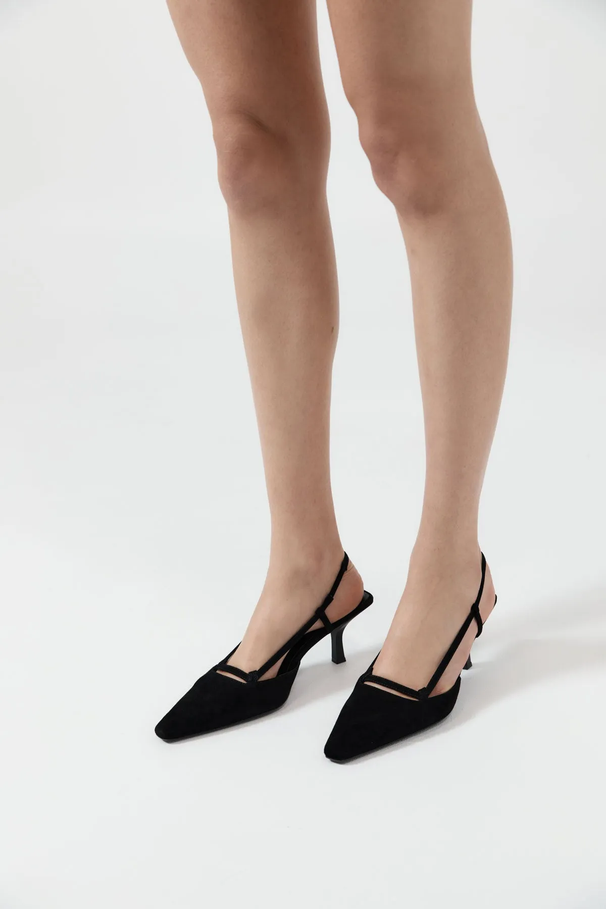 Sling Back Heel - Black