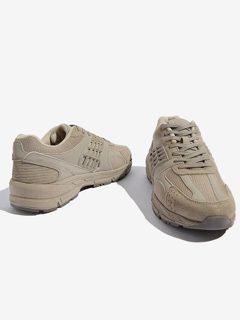 SOLEPLAY Taupe Mesh-Detailed Sneakers