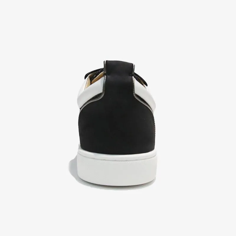 Spiked Mesh and Leather Sneakers