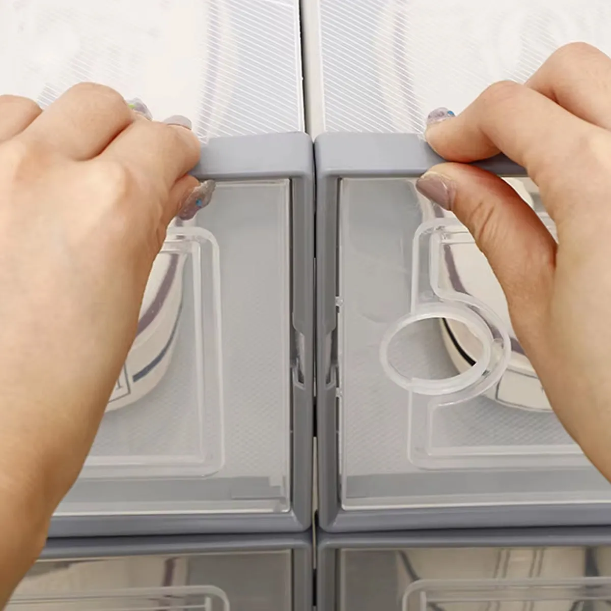Stackable Plastic Shoe Box Storage 12 Pack