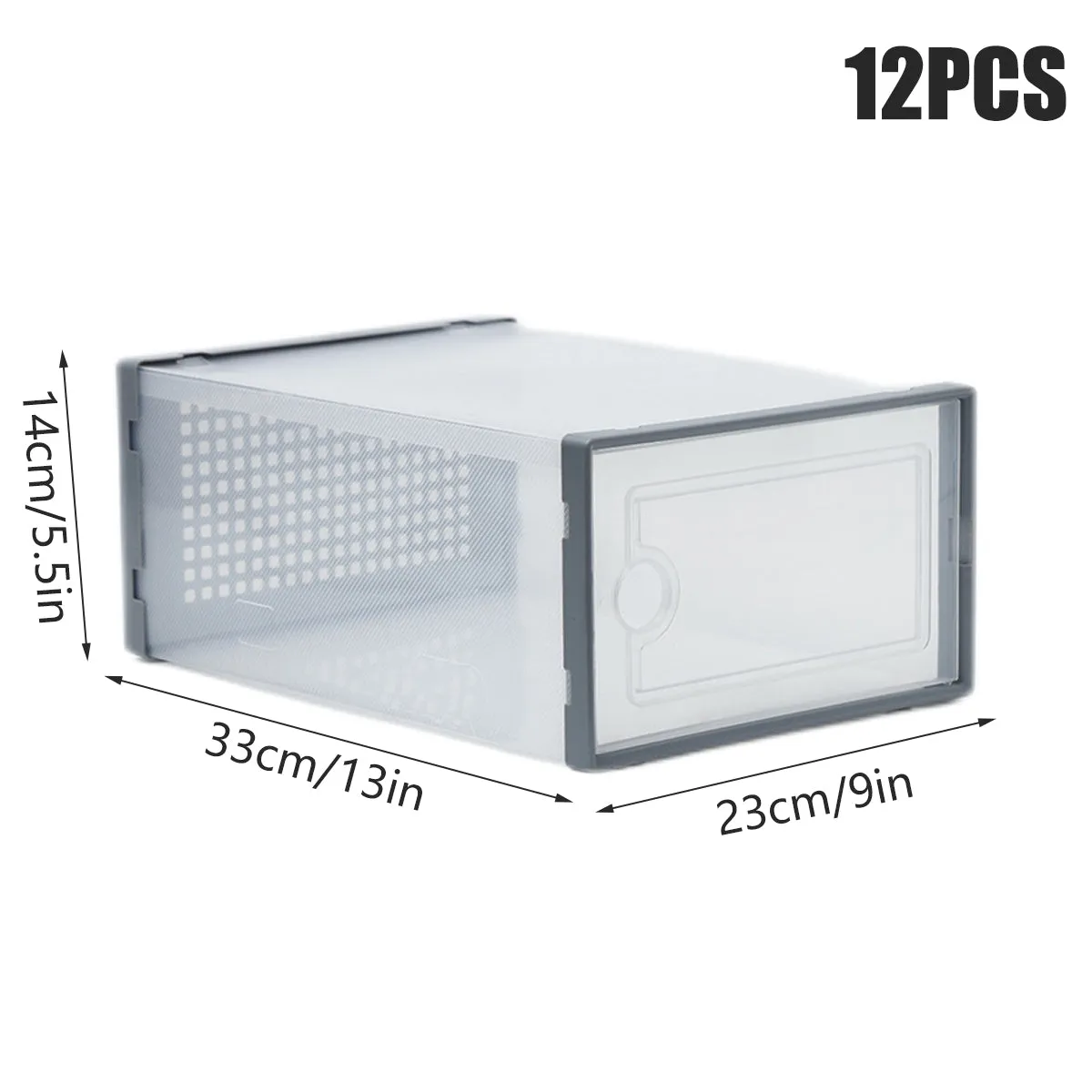 Stackable Plastic Shoe Box Storage 12 Pack