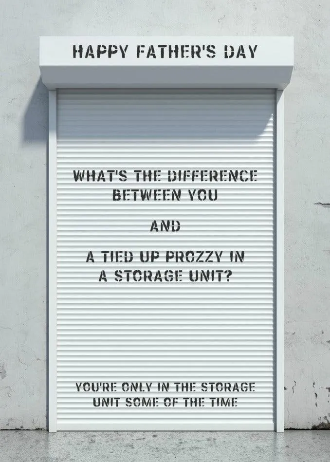 Storage Unit Funny Father's Day Card