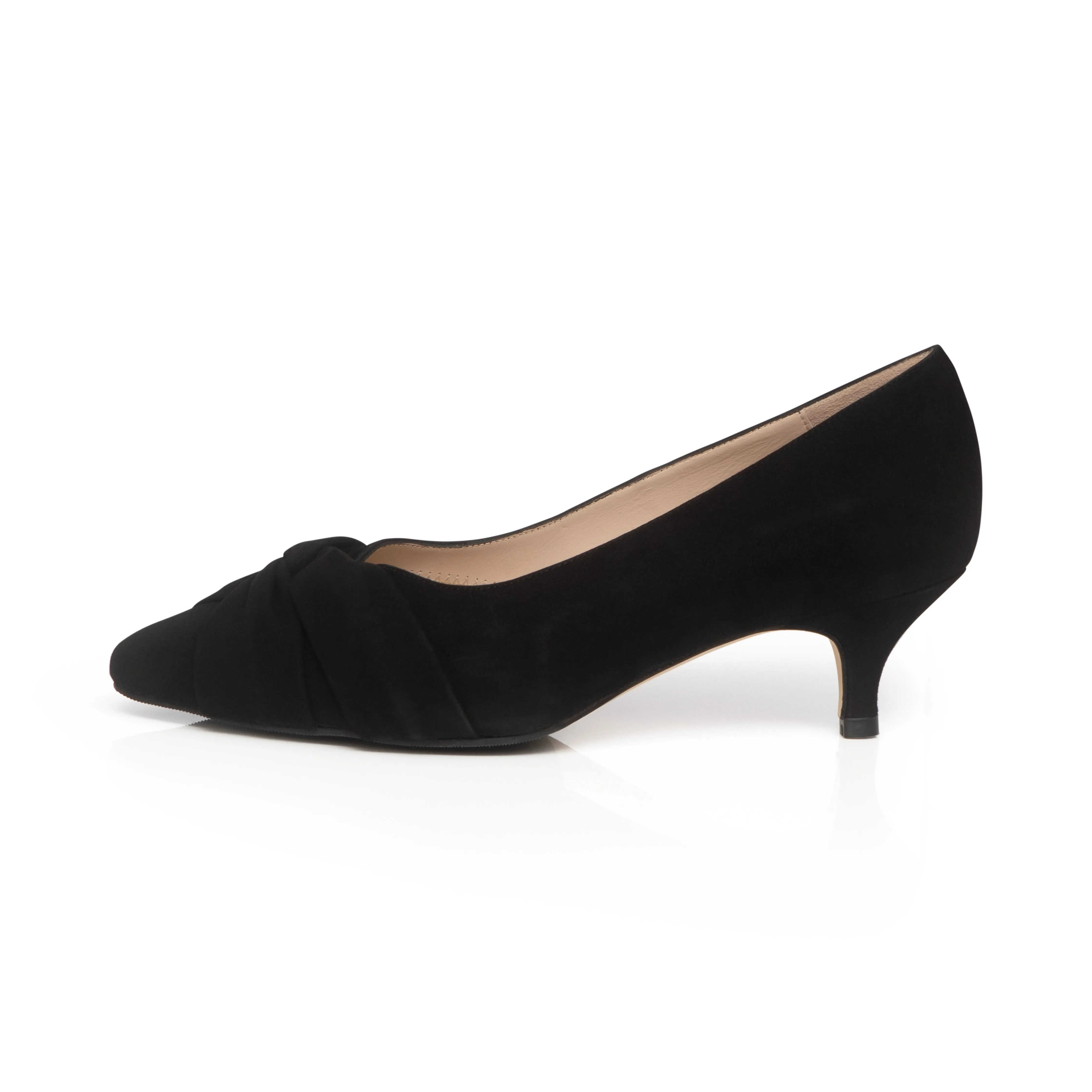 Tandi Extra Wide Width Kitten Heels - Black Suede
